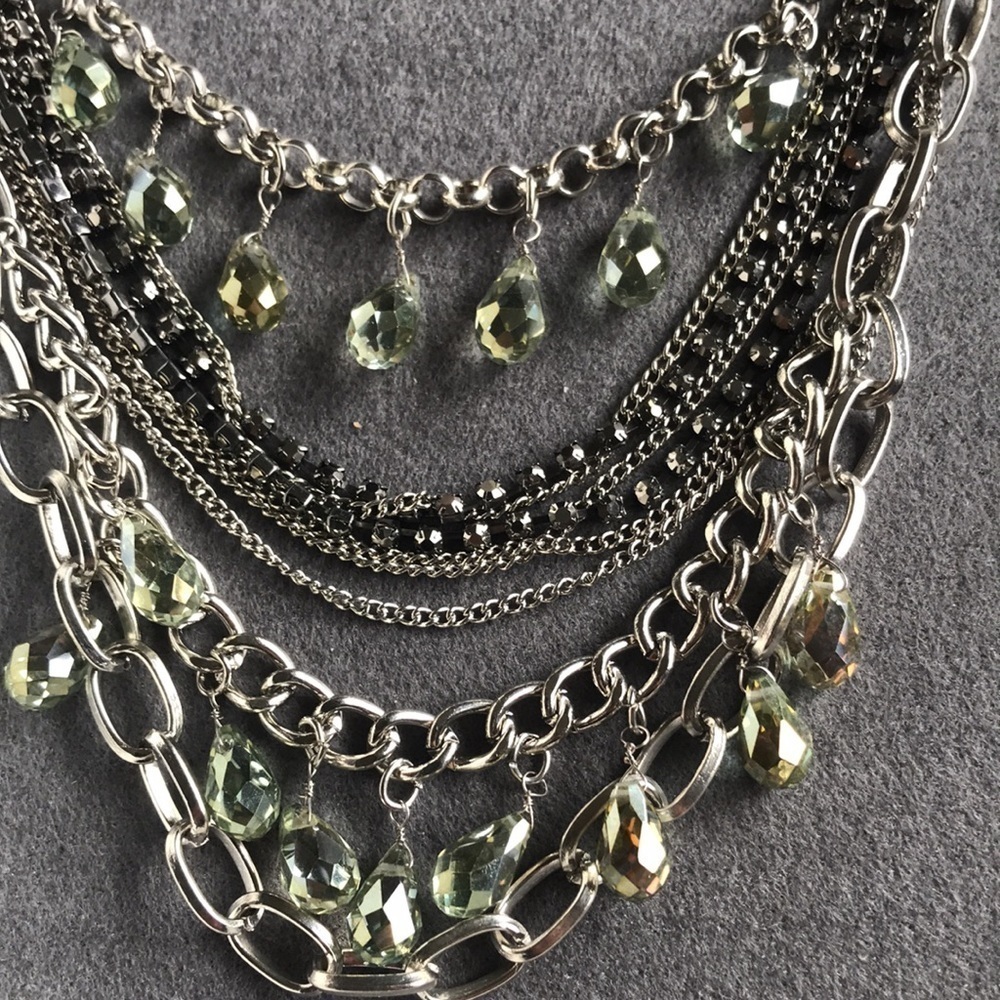 Layered silver necklace - Picture 3 of 5